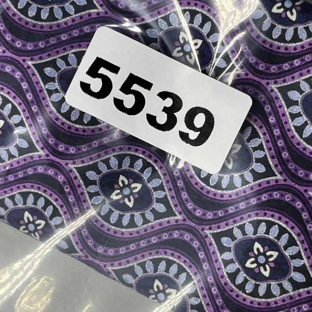 JZ Richards Boulder Silk Tie Purple Mens Designer Medallion Hand Made Necktie